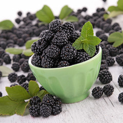 bowl of blackberries fruit