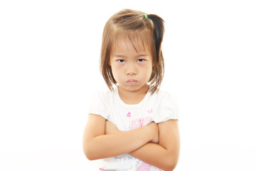 怒った表情の女の子