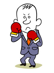 戦うビジネスマン