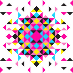 Vector abstract geometric background cmyk colors