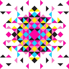 Abwaschbare Fototapete Zickzack Vektor abstrakter geometrischer Hintergrund cmyk-Farben