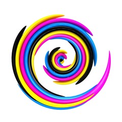 3d abstract cmyk background