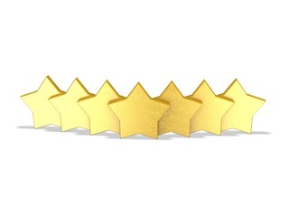3d golden stars