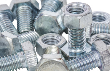 A pile of old nuts and bolts