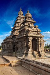 Fototapeta na wymiar Brzeg świątynia - światowego dziedzictwa w Mahabalipuram, Tamil nad