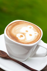 Cup of latte coffee