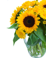 marigold and sunflowers bouquet