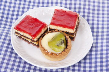 assortment of cakes isolated