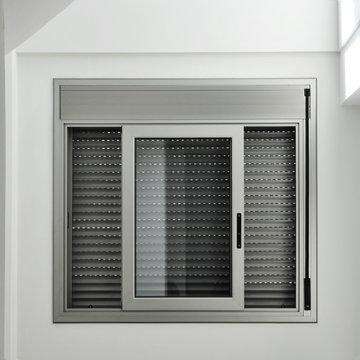 window with roller shutter