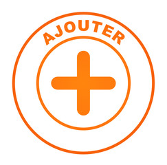 ajouter sur bouton web rond orange