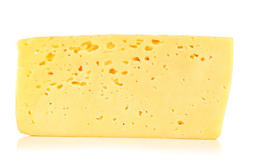 piece of cheese isolated on white