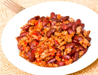 minced meat with bean