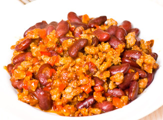 minced meat with bean
