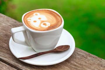 Cup of latte coffee