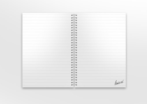 mockup ringbuch liniert offen