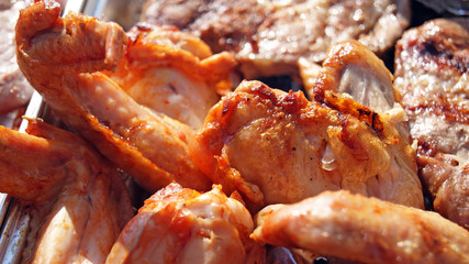  Tasty Meat collection on grill.