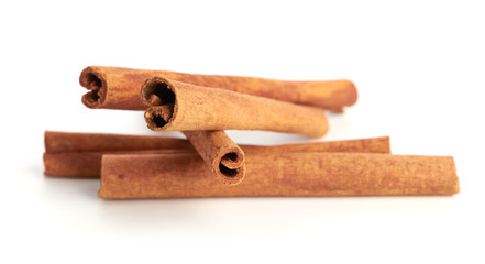 cinnamon isolated on white background