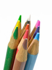 Fototapeta premium Colour pencils isolated on white