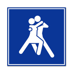 Cartel simbolo baile de salon