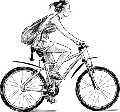girl on the bicycle