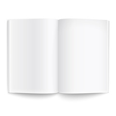 Blank magazine template with soft shadows.