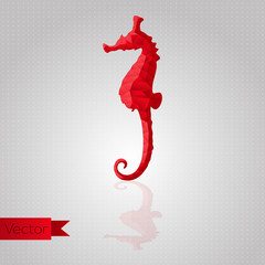 Abstract triangular seahorse © Sky Masterson