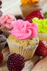 Pink Chocolate Chip Cupcake