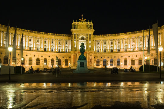 Hofburg Imperial Palace at night