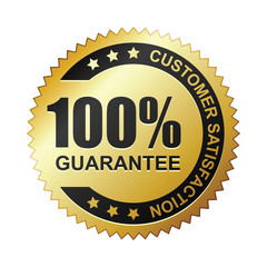 Customer satisfaction guaranteed gold badge