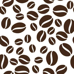 Wallpaper murals Coffee Coffee beans pattern