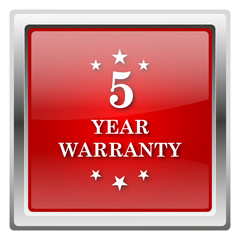 5 year warranty icon