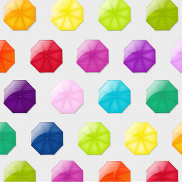 Background With Color Umbrellas