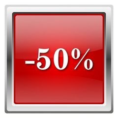 50 percent discount icon