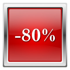 80 percent discount icon