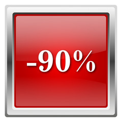 90 percent discount icon