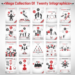MEGA COLLECTIONS OF TEN MODERN ORIGAMI BUSINESS ICON MAN - obrazy, fototapety, plakaty