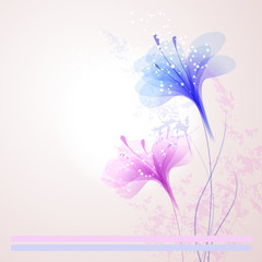 Obraz na płótnie Canvas vector background with pastel flowers