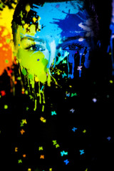 girl's face from paint