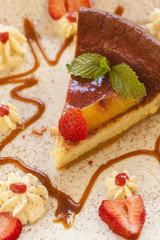 cheesecake made with ricotta cheese and strawberries