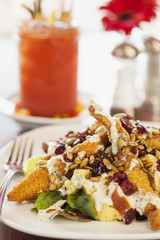 Southern style chicken salad with pumpkin seeds
