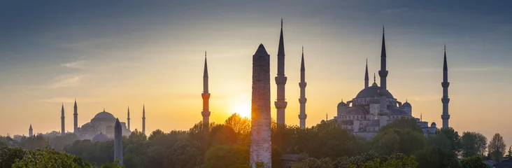 Stickers pour porte moyen-Orient Mosquée Bleue / Mosquée Bleue, Istanbul, Turquie