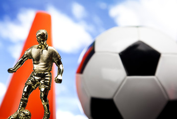 Black and white soccer ball