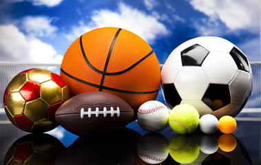 Assorted sports equipment