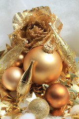 Golden Christmas decorations