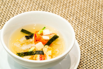 lobster soup and tofu