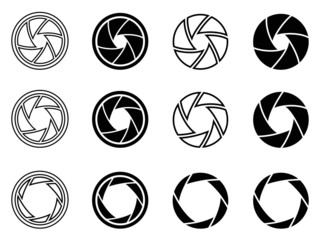 Camera shutter aperture icons