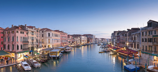 Fototapeta na wymiar Grand Canal, Villas and Gondolas, Venice