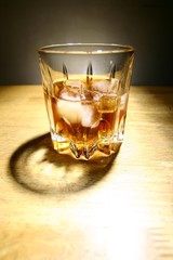 Alcoholic Drink in a Glass with Ice