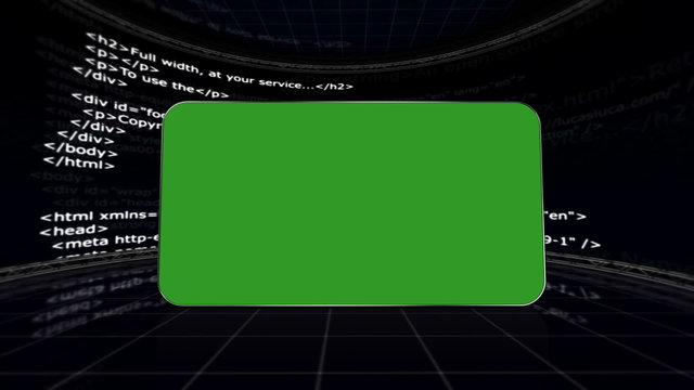 HTML Room and Green Screen Monitor, with Alpha Channel
