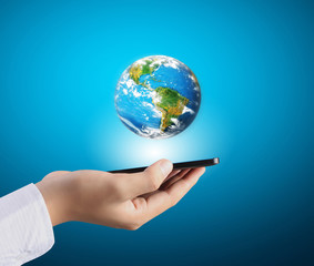 Modern mobile phone in  hand